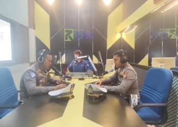 Sat Lantas Polres Siak Sosialisasi Himbauan Kamseltibcar Lantas Ops Lilin Lancang Kuning 2024