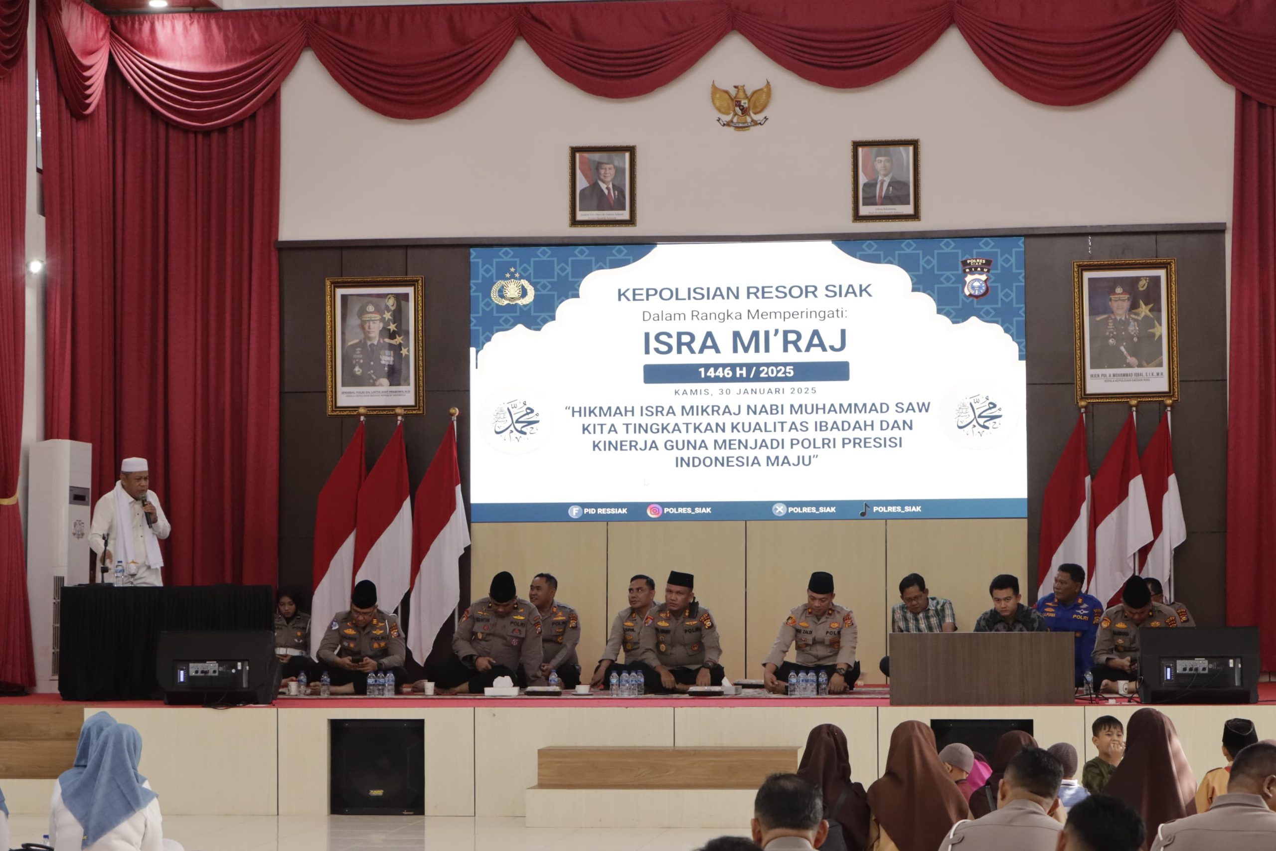 Polres Siak Peringati Isra Mikraj 1446 H / 2025 M dengan Tema "Meningkatkan Kualitas Ibadah dan Kinerja"