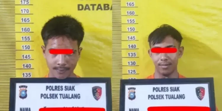 Tim Opsnal Polsek Tualang Amankan Dua Pelaku Spesial Pembobol Rumah Kosong 7 TKP