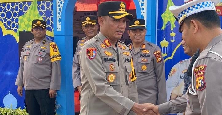 Kapolres Siak Tinjau Kesiapan Pengamanan Pos Terpadu Istana Siak Dalam Operasi Ketupat Lancang Kuning 2025