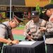 Kapolres Siak Pimpin Apel Serah Terima Jabatan Kapolsek Siak Dan Penyerahan Jabatan Kabagren Polres Siak