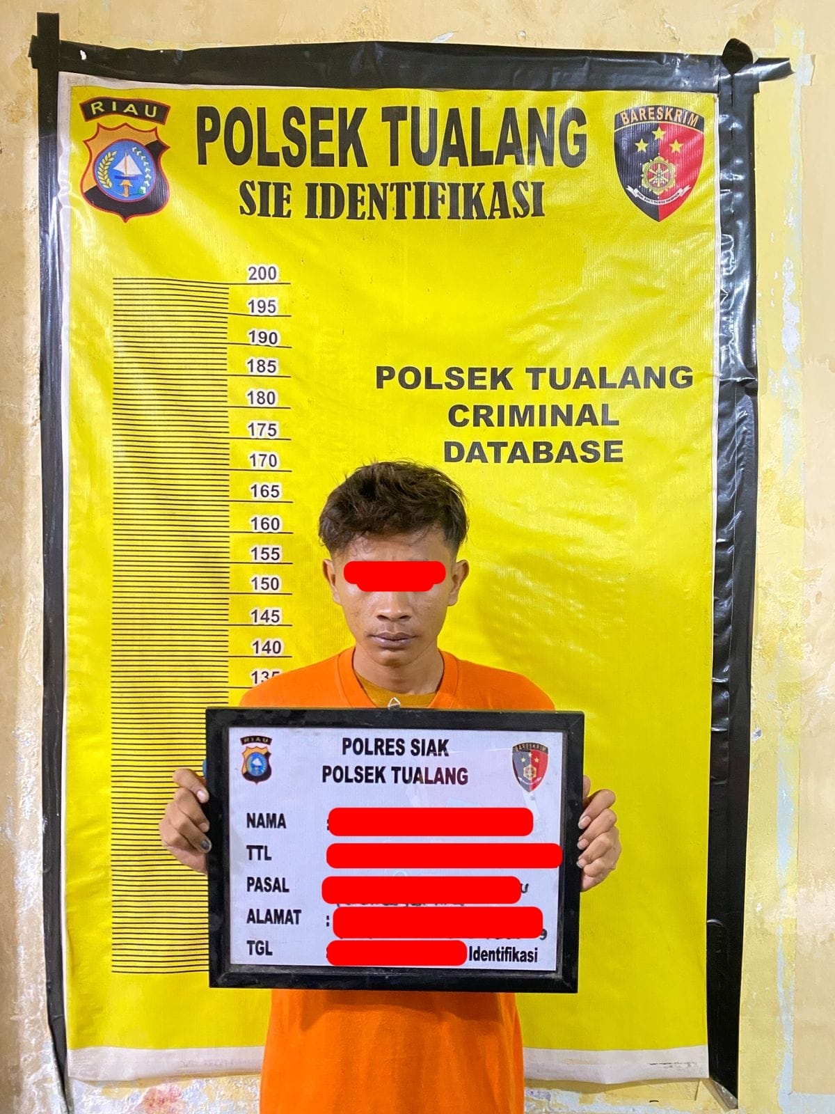 Polsek Tualang Tangkap Pelaku Tindak Pidana Persetubuhan Terhadap Anak Di Bawah Umur Di Wisma Mitra