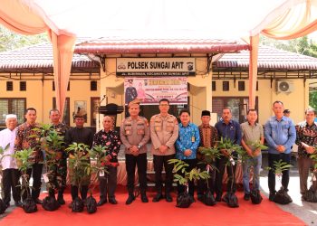 Kunjungan Kerja Kapolres Siak Ke Polsek Sungai Apit: Penguatan Tugas, Penghijauan, Dan Sinergitas Lintas Sektor