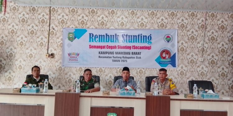 Wujud Kepedulian Polri, Bhabinkamtibmas Ikut Serta Dalam Rembuk Stunting Di Maredan Barat
