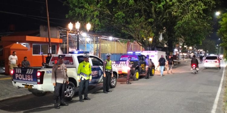 Cegah Tindak Kriminal Dan Balap Liar, Polsek Tualang Tingkatkan Patroli Tengah Malam Di Titik Rawan Tindak Pidana