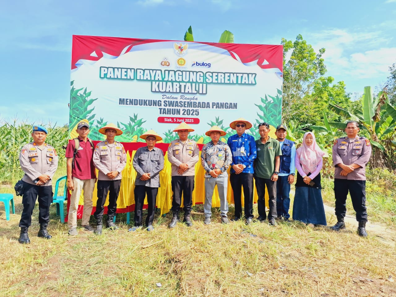 Presiden Prabowo Hadiri Zoom Meeting Panen Raya Jagung Serentak Kuartal II, Polres Siak Aktif Dukung Swasembada Pangan 2025
