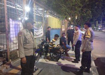 Polsek Tualang Gelar Patroli Malam, Situasi Kamtibmas Di Perawang Aman Dan Kondusif