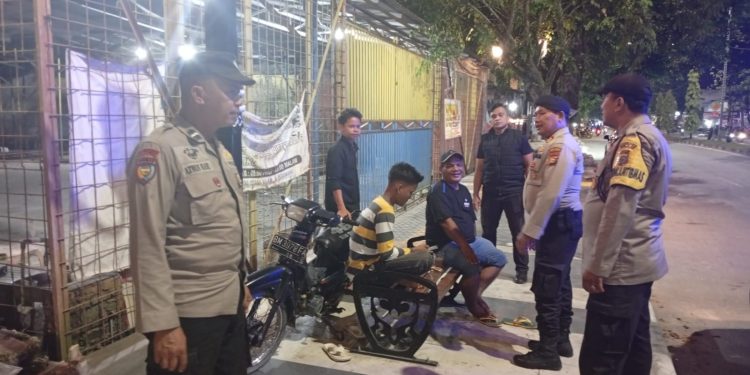 Polsek Tualang Gelar Patroli Malam, Situasi Kamtibmas Di Perawang Aman Dan Kondusif