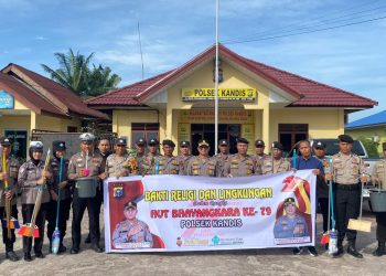 Polsek Kandis Gelar Bakti Religi Dan Peduli Lingkungan Sambut Hari Bhayangkara ke-79
