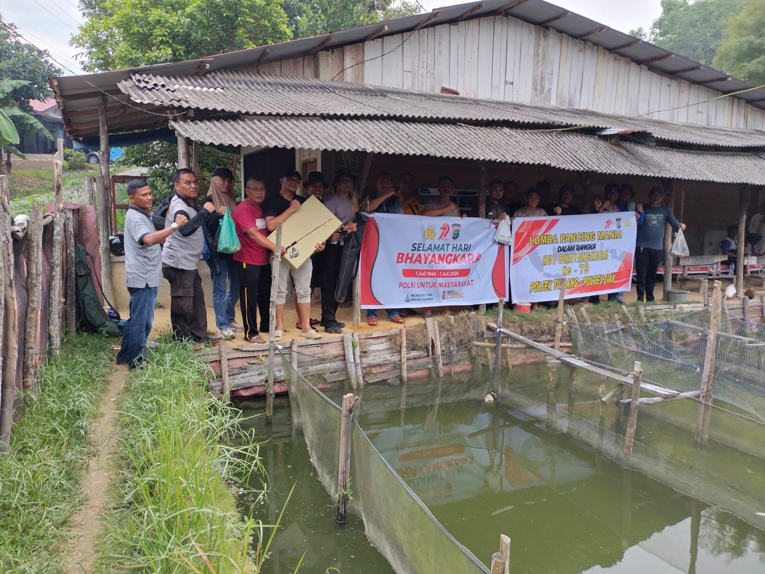 Polsek Tualang Gelar Lomba "Mancing Mania" Sambut Hari Bhayangkara Ke-79