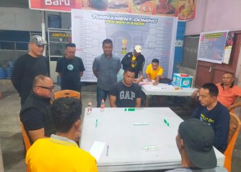 Polsek Kandis Gelar Turnamen Domino Sambut Hari Bhayangkara ke-79