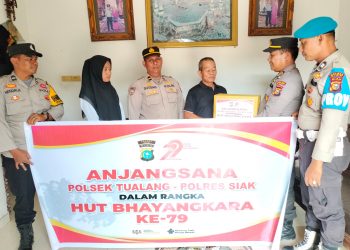 Polsek Tualang Gelar Anjangsana Ke Purnawirawan Polri Dalam Rangka Hari Bhayangkara Ke-79