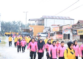 Semarak Olahraga Bersama Warnai Peringatan Hari Bhayangkara ke-79 Di Mapolres Siak