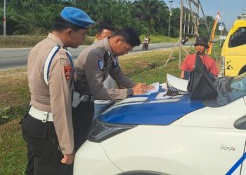 Satlantas Polres Siak Gelar Penindakan Pelanggaran Lalu Lintas dalam Operasi Patuh LK 2025