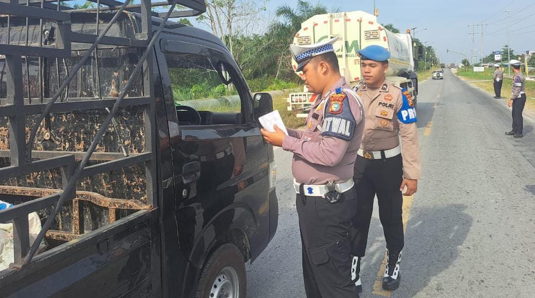 Sat Lantas Polres Siak Gelar Penindakan Pelanggaran Lalu Lintas dalam Operasi Patuh LK 2025