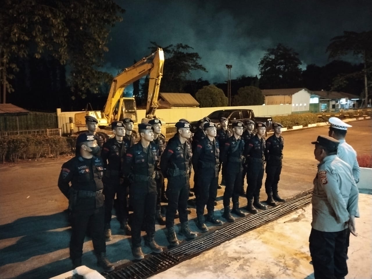 Polsek Tualang Terima 20 Personel Brimob Polda Riau untuk Tangani Karhutla