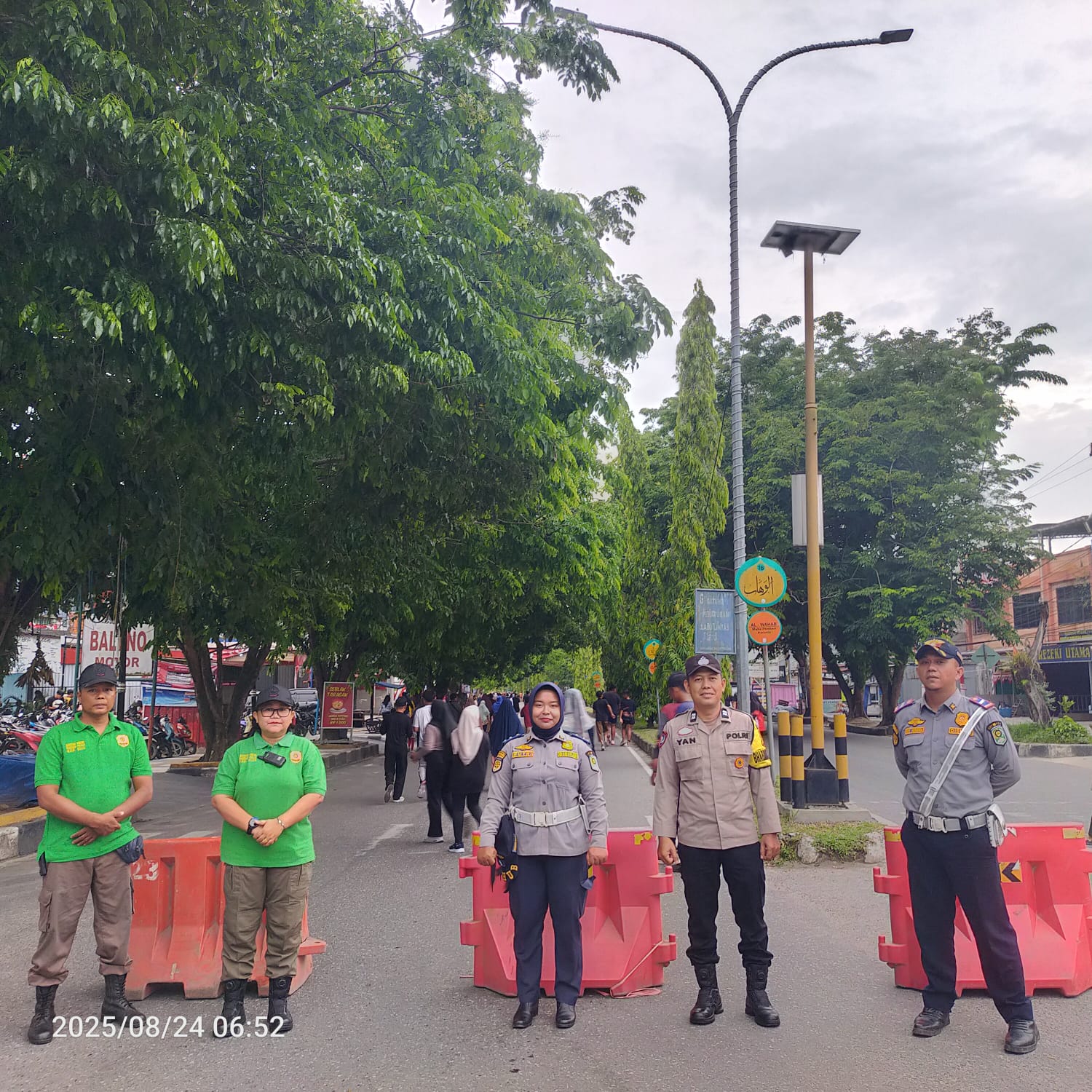Polsek Tualang Amankan Car Free Day, Warga Nikmati Olahraga Dengan Aman Dan Nyaman