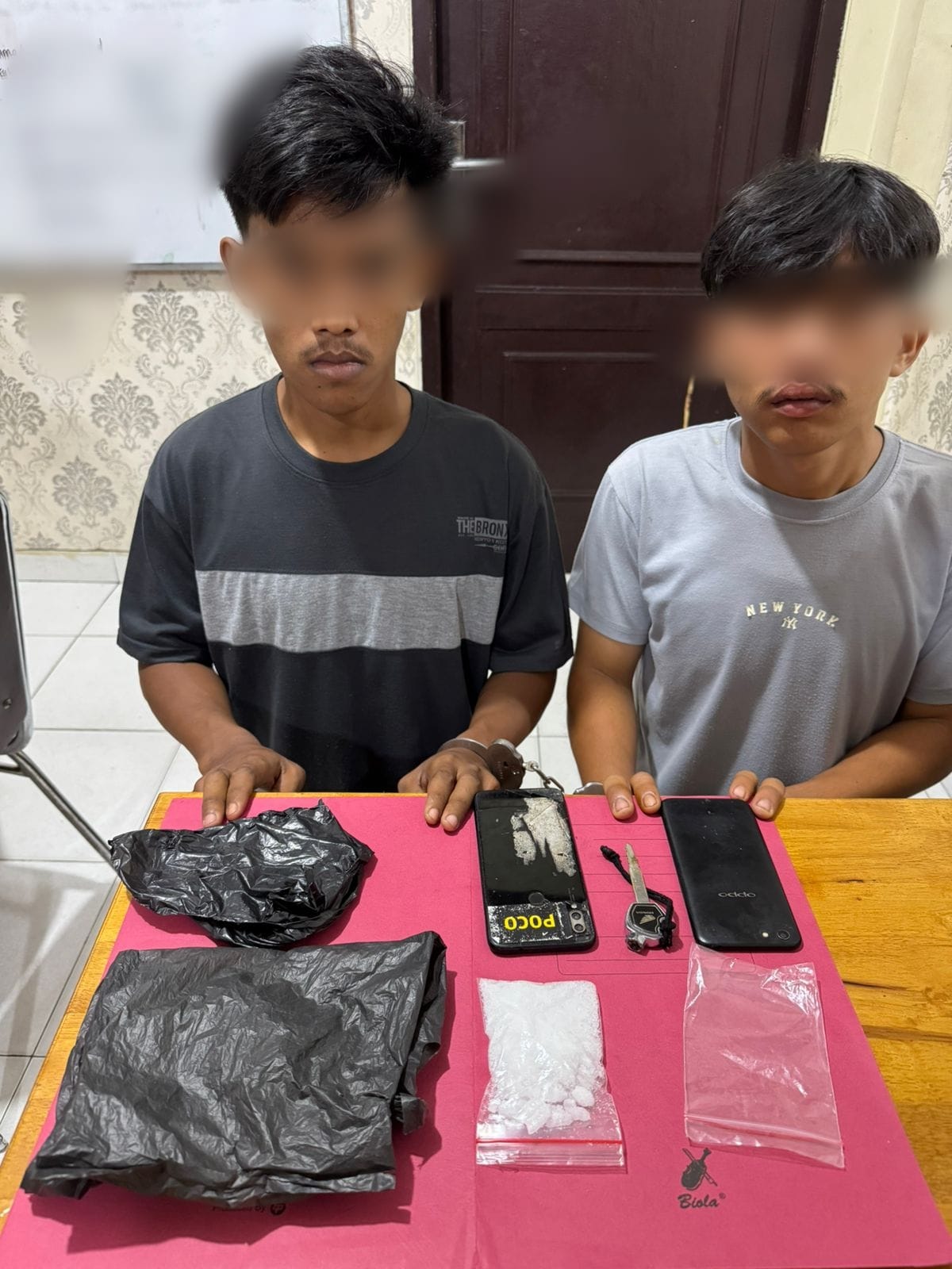 Satresnarkoba Polres Siak Bekuk Dua Kurir Shabu, Amankan Barang Bukti 49,46 Gram