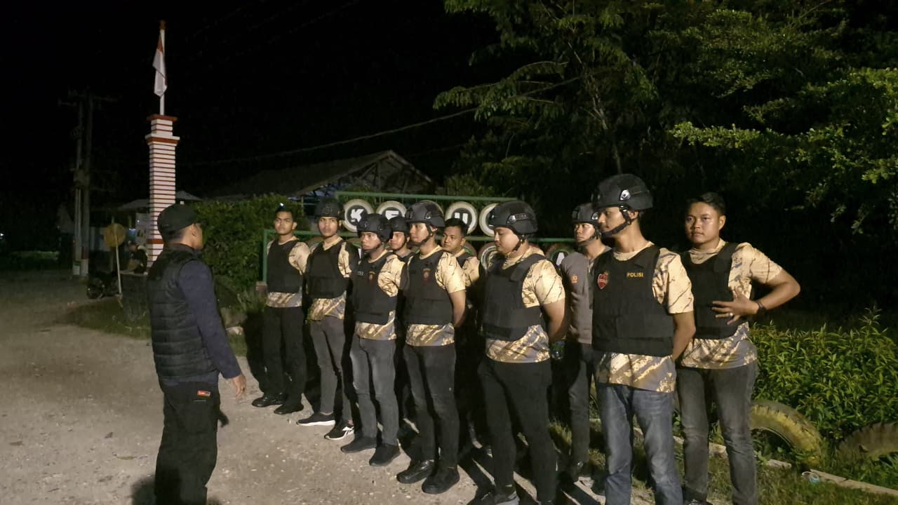 Tim Raga Polres Siak Gelar Patroli Malam, Antisipasi Premanisme Dan Genk Motor