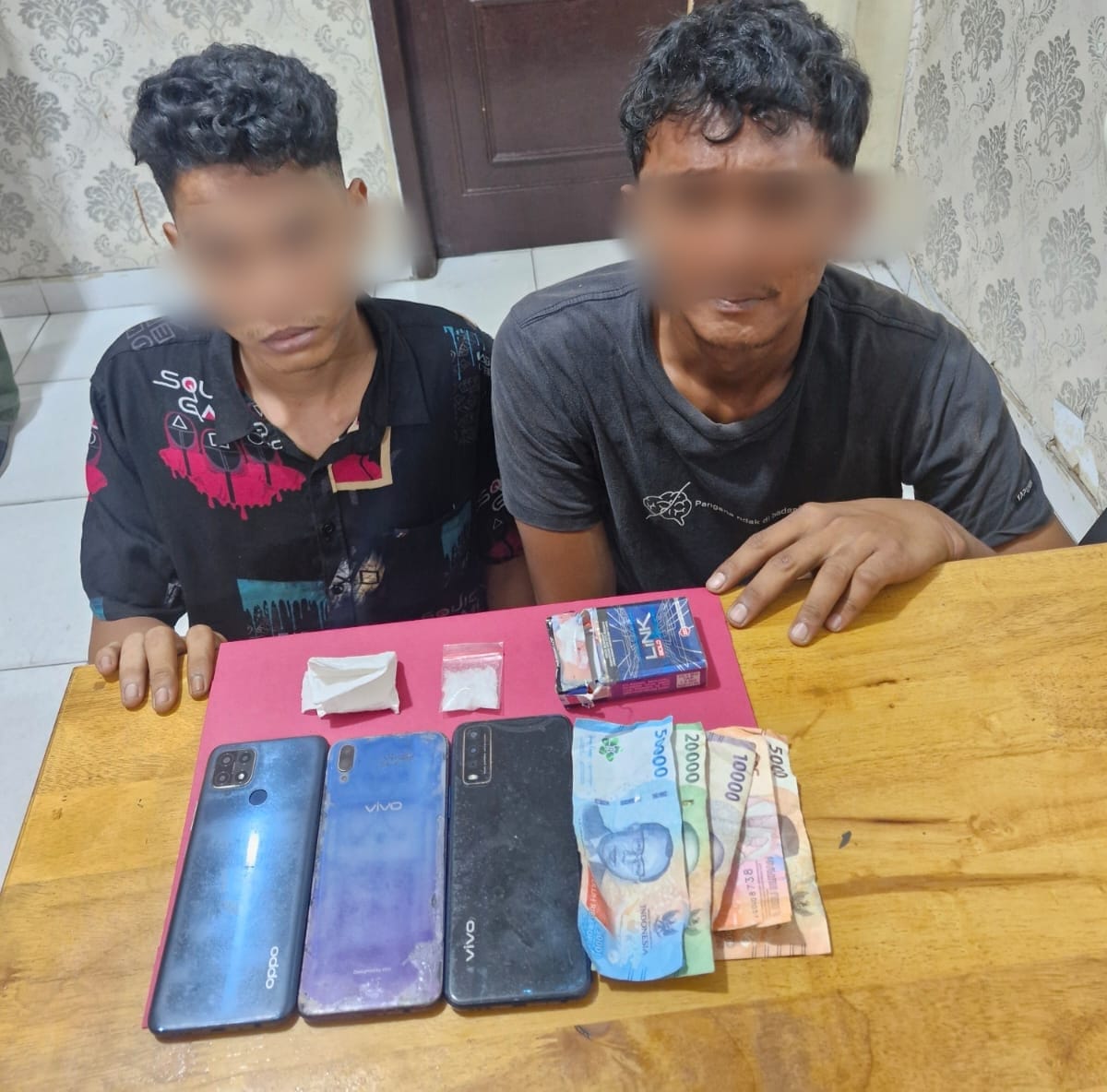 Satresnarkoba Polres Siak Tangkap Dua Pengedar Shabu di Perawang, 4,62 Gram Barang Bukti Diamankan