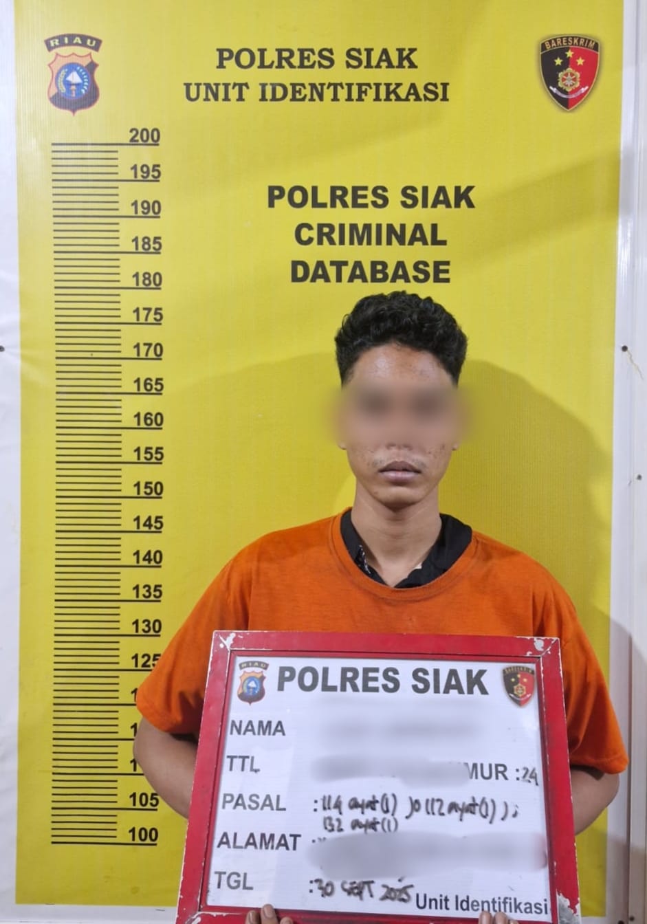 Satresnarkoba Polres Siak Tangkap Dua Pengedar Shabu di Perawang, 4,62 Gram Barang Bukti Diamankan