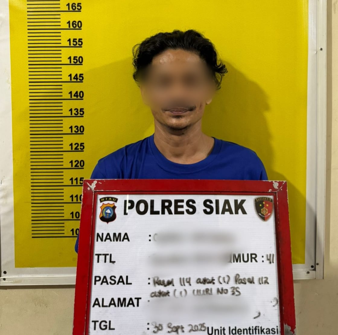 Satresnarkoba Polres Siak Bekuk Bandar Shabu di Perawang, Amankan Empat Paket Sabu