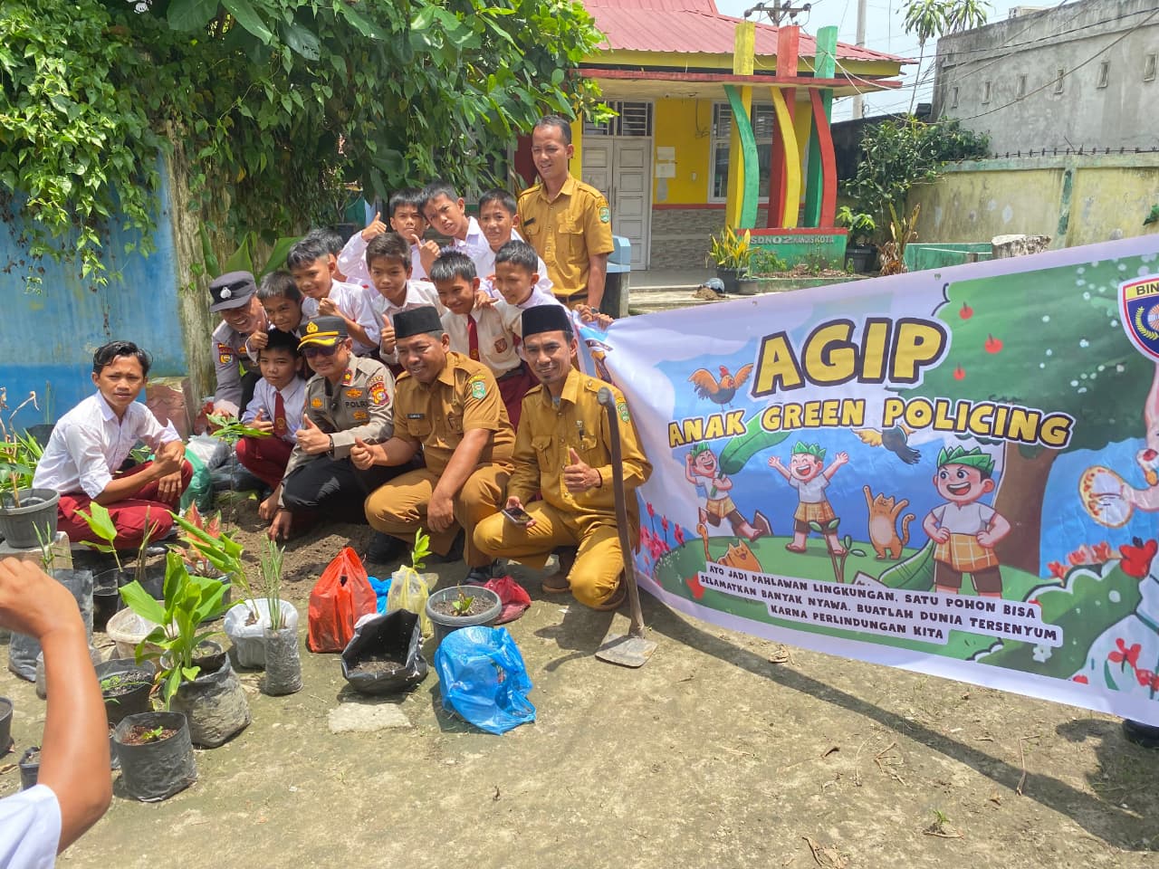 Polsek Kandis Gencarkan Program Green Policing, Tanamkan Kepedulian Lingkungan Sejak Dini