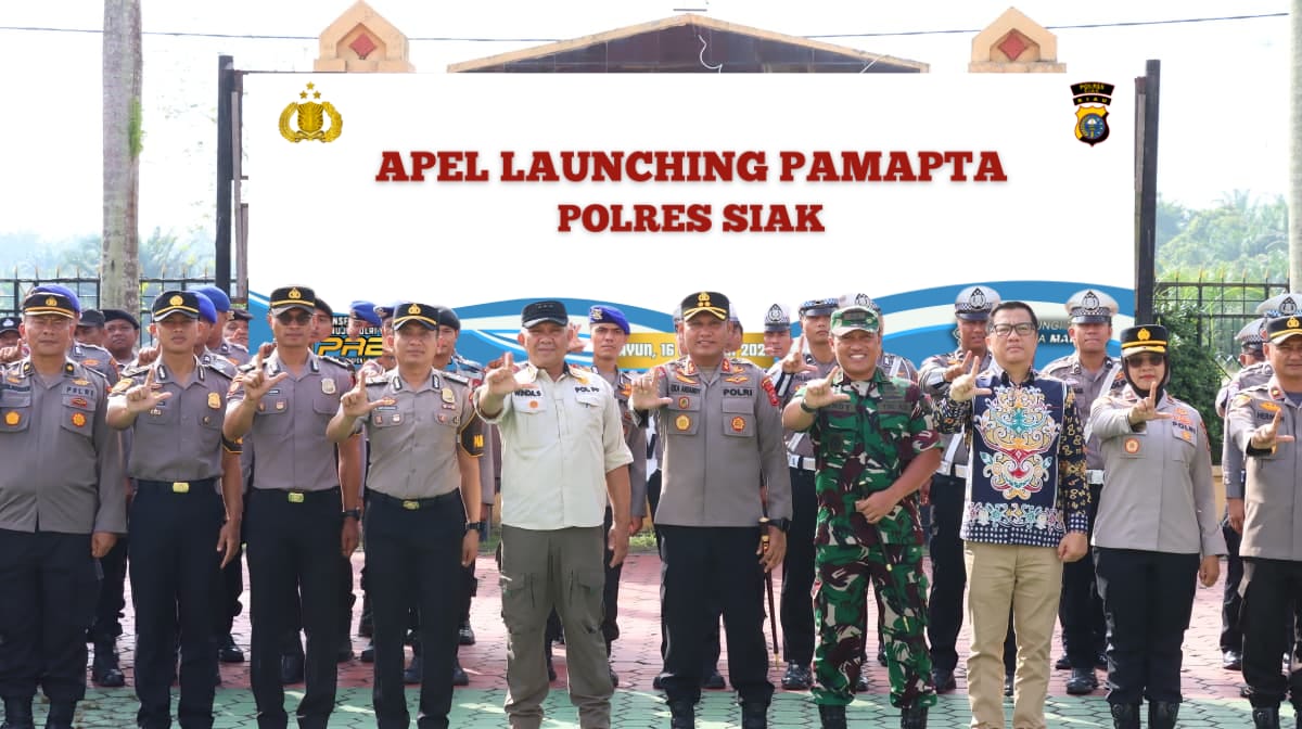 Polres Siak Gelar Apel Launching PAMAPTA: Wujud Semangat Baru Polri yang Proaktif, Adaptif, Dan Responsif