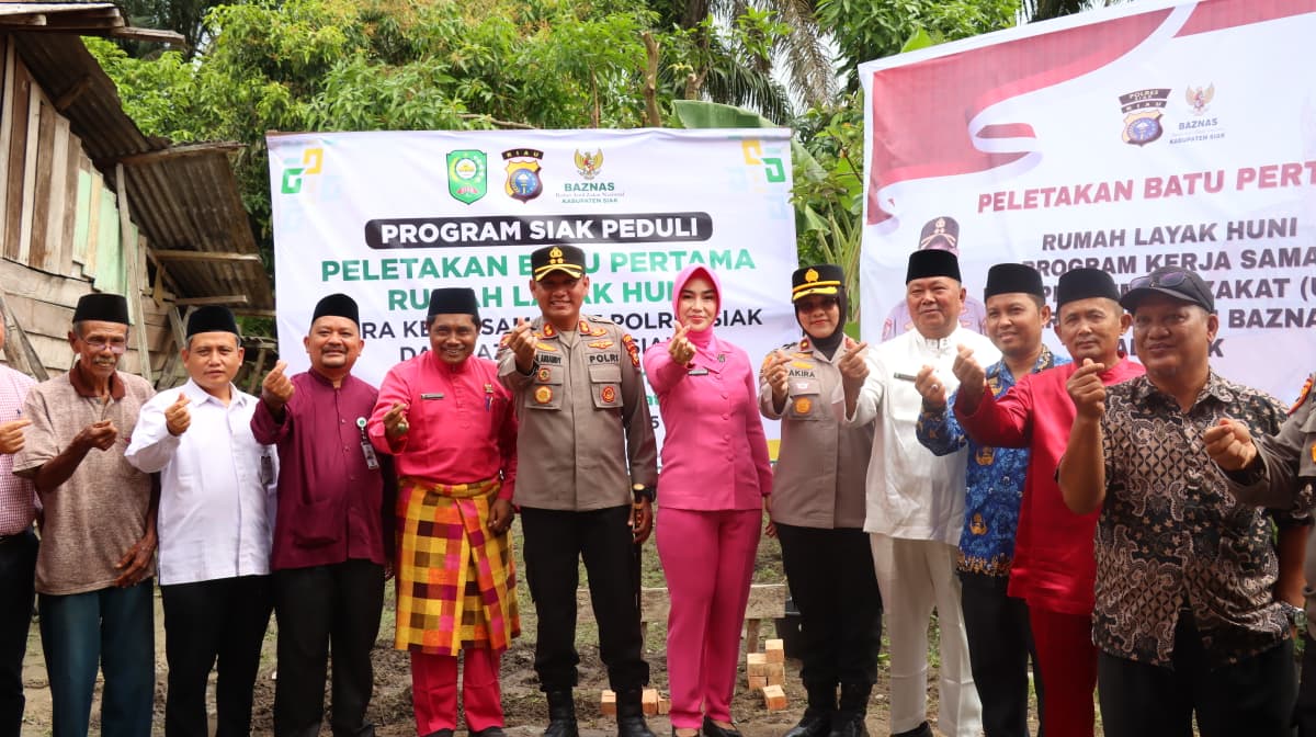 Polres Siak Bersama Baznas Bangun Rumah Layak Huni: Bukti Nyata Zakat Polisi Hadir Untuk Masyarakat