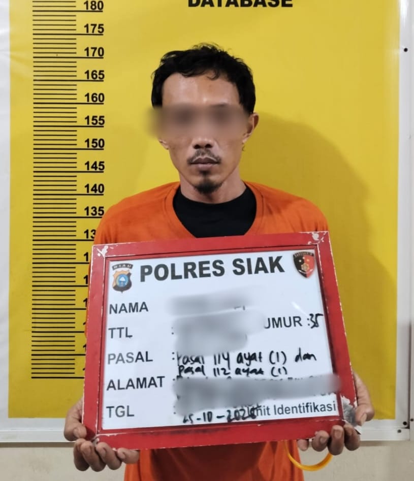 Satresnarkoba Polres Siak Bekuk Dua Bandar Shabu Di Kandis, Amankan Barang Bukti 103,65 Gram