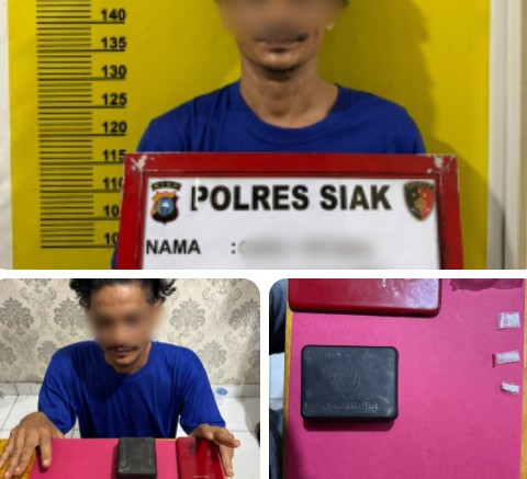 Satresnarkoba Polres Siak Bekuk Bandar Shabu di Perawang, Amankan Empat Paket Sabu