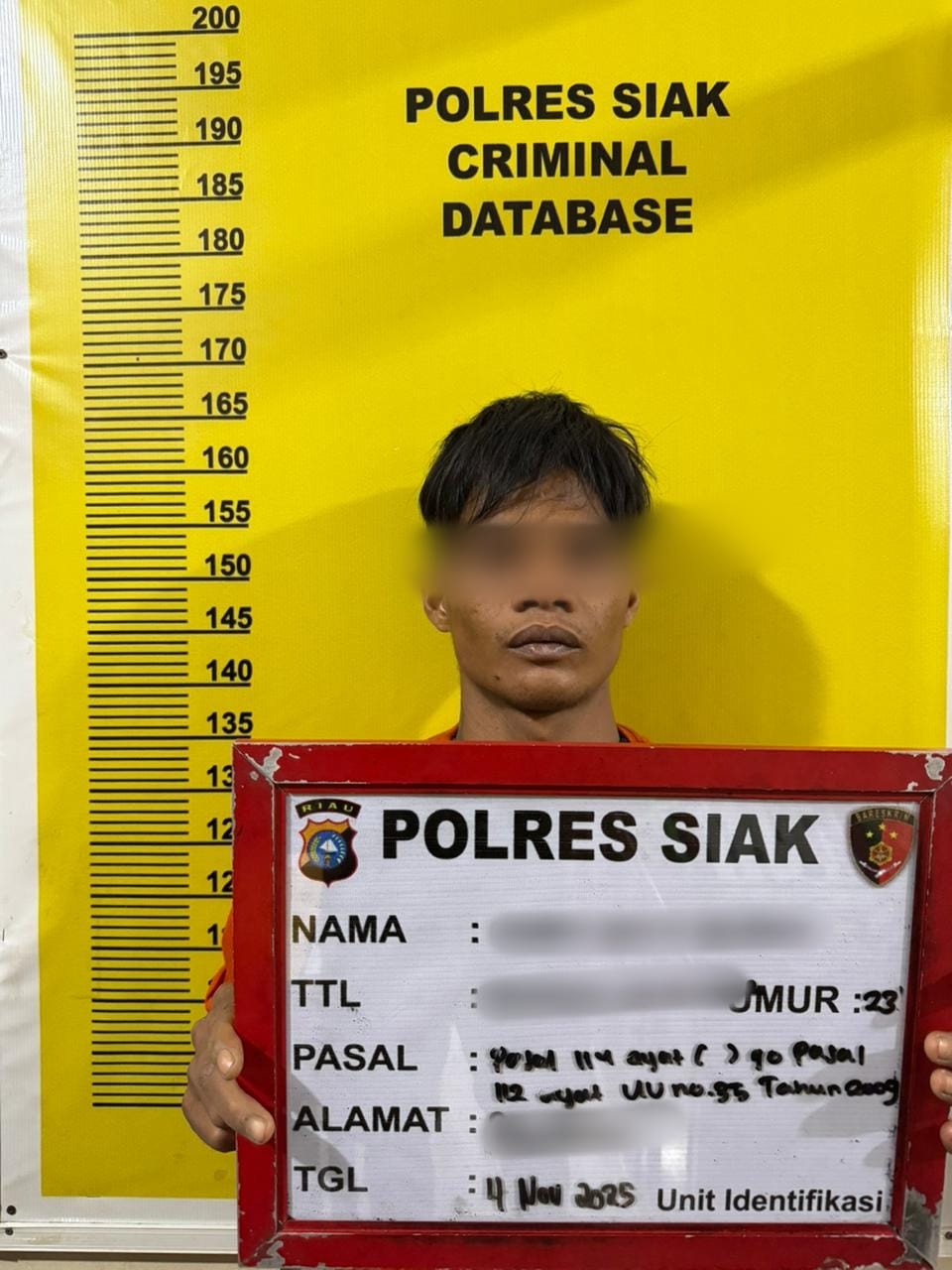 Polres Siak Gulung Bandar Narkoba, Amankan 52 Paket Sabu Siap Edar