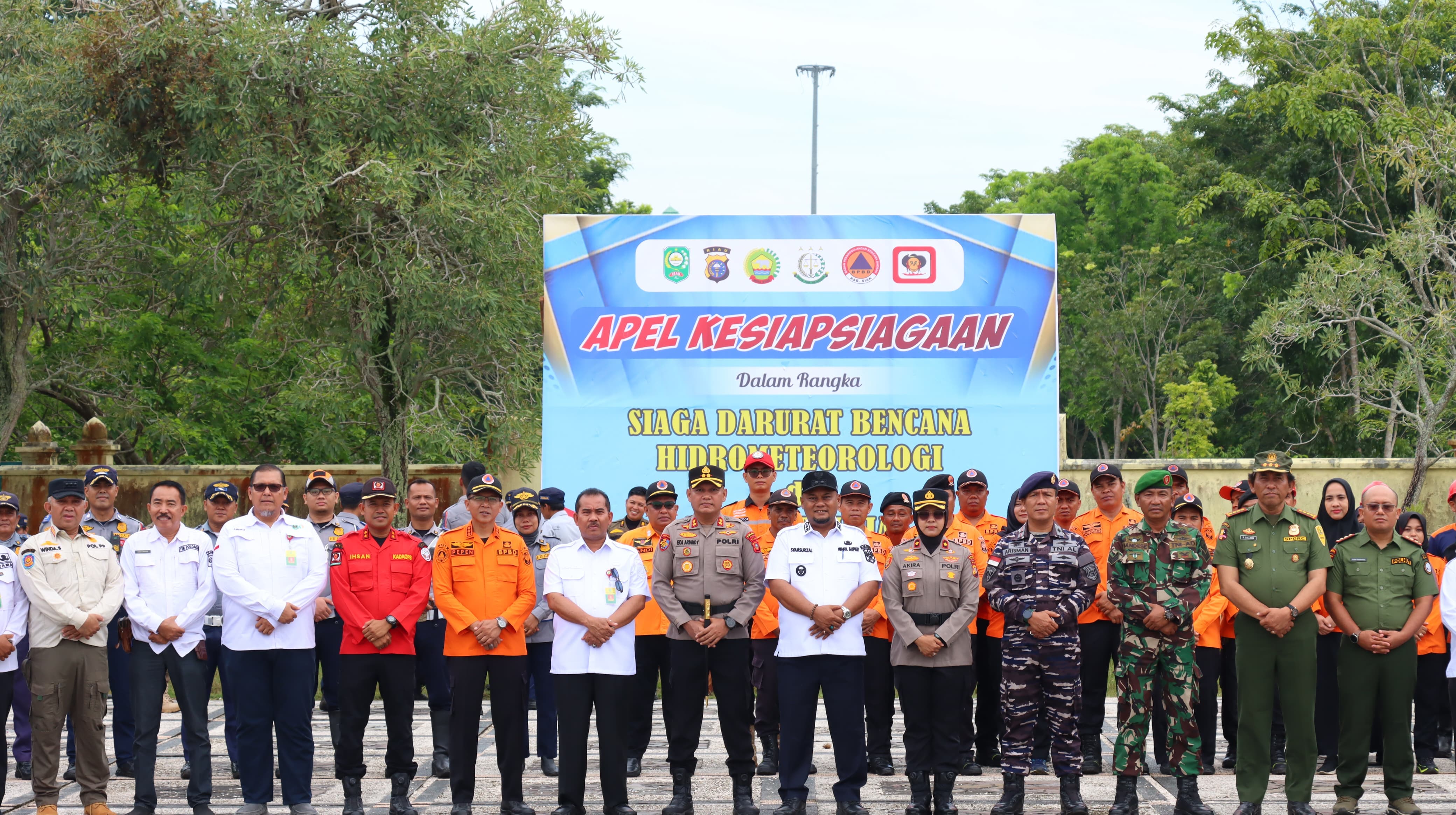 Apel Siaga Darurat Bencana Hidrometeorologi di Siak, Kapolres dan Wakil Bupati Tekankan Sinergi Lintas Sektor