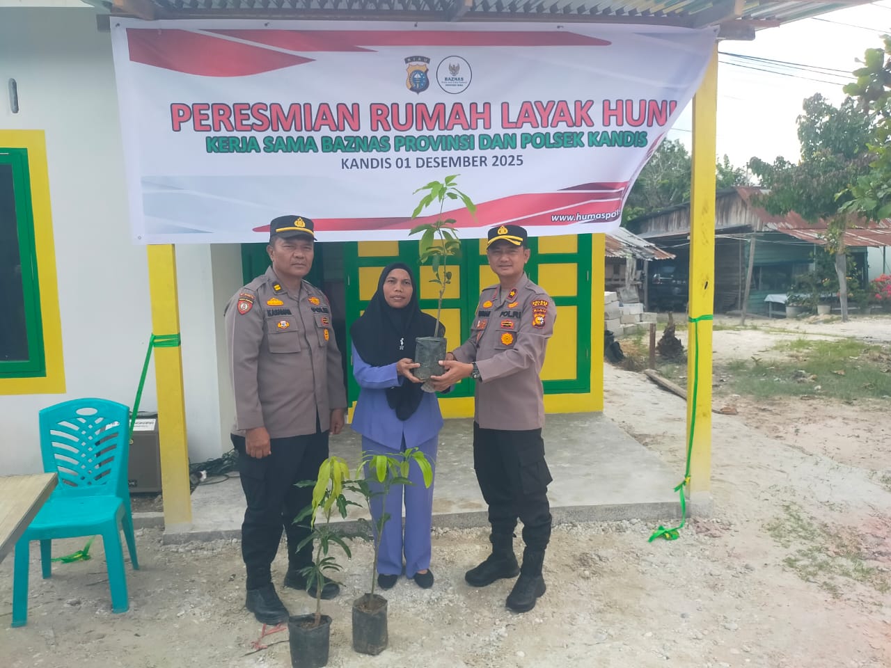 Peresmian Rumah Layak Huni Di Kandis, Wujud Sinergi Polsek Kandis Dan BAZNAS Provinsi Riau untuk Masyarakat