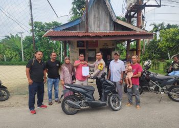 Motor Warga yang Sempat Hilang Berhasil Dikembalikan Polsek Tualang