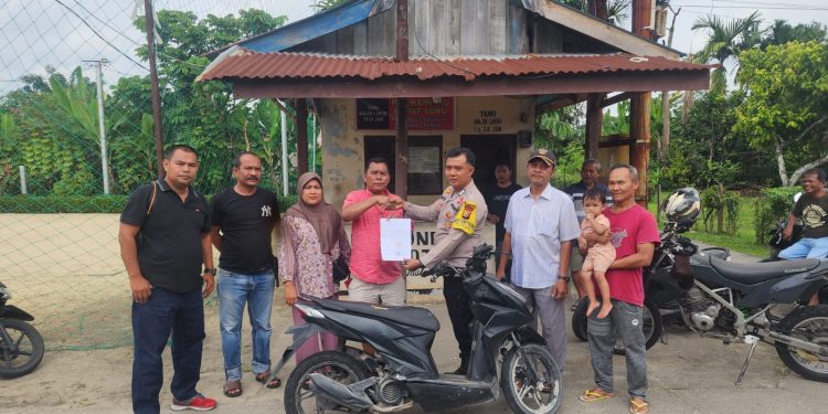 Motor Warga yang Sempat Hilang Berhasil Dikembalikan Polsek Tualang