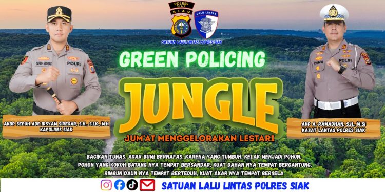 Green Policing JUNGLE Polres Siak Menggelorakan Peduli Lingkungan Sejak Dini di Sekolah