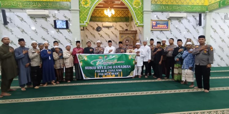 Menebar Pesan Damai di Waktu Subuh, Kapolsek Tualang Suling di Masjid Al-Hidayatul Muttaqin