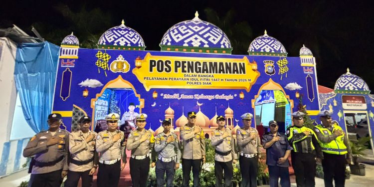 Kapolres Siak Cek Kesiapan Pos Pengamanan Exit Tol Kandis Utara, Pastikan Pelayanan Mudik Optimal