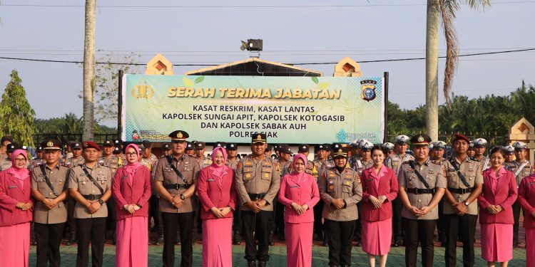 Kapolres Siak Pimpin Sertijab, Lima Jabatan Strategis Resmi Berganti